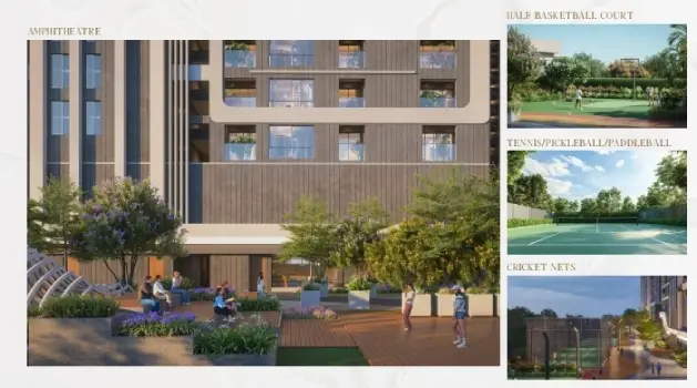 One by MSN Apartment amenities collage by MSN Realty located at Neopolis, Kokapet, Hyderabad Telangana