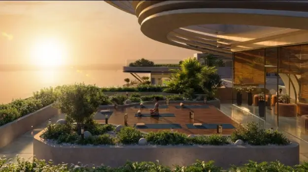 One by MSN Apartment clubhouse meditation zone by MSN Realty located at Neopolis, Kokapet, Hyderabad Telangana