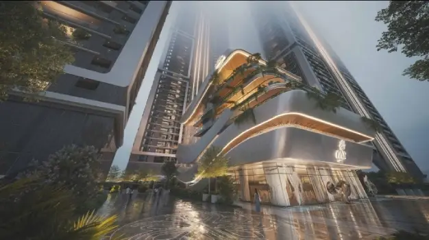 One by MSN Apartment cluhouse downside up view by MSN Realty located at Neopolis, Kokapet, Hyderabad Telangana