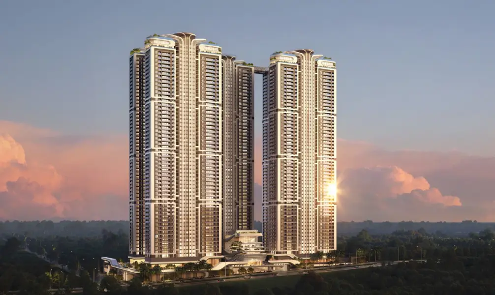 One by MSN Apartment main elevation by MSN Realty located at Neopolis, Kokapet, Hyderabad Telangana